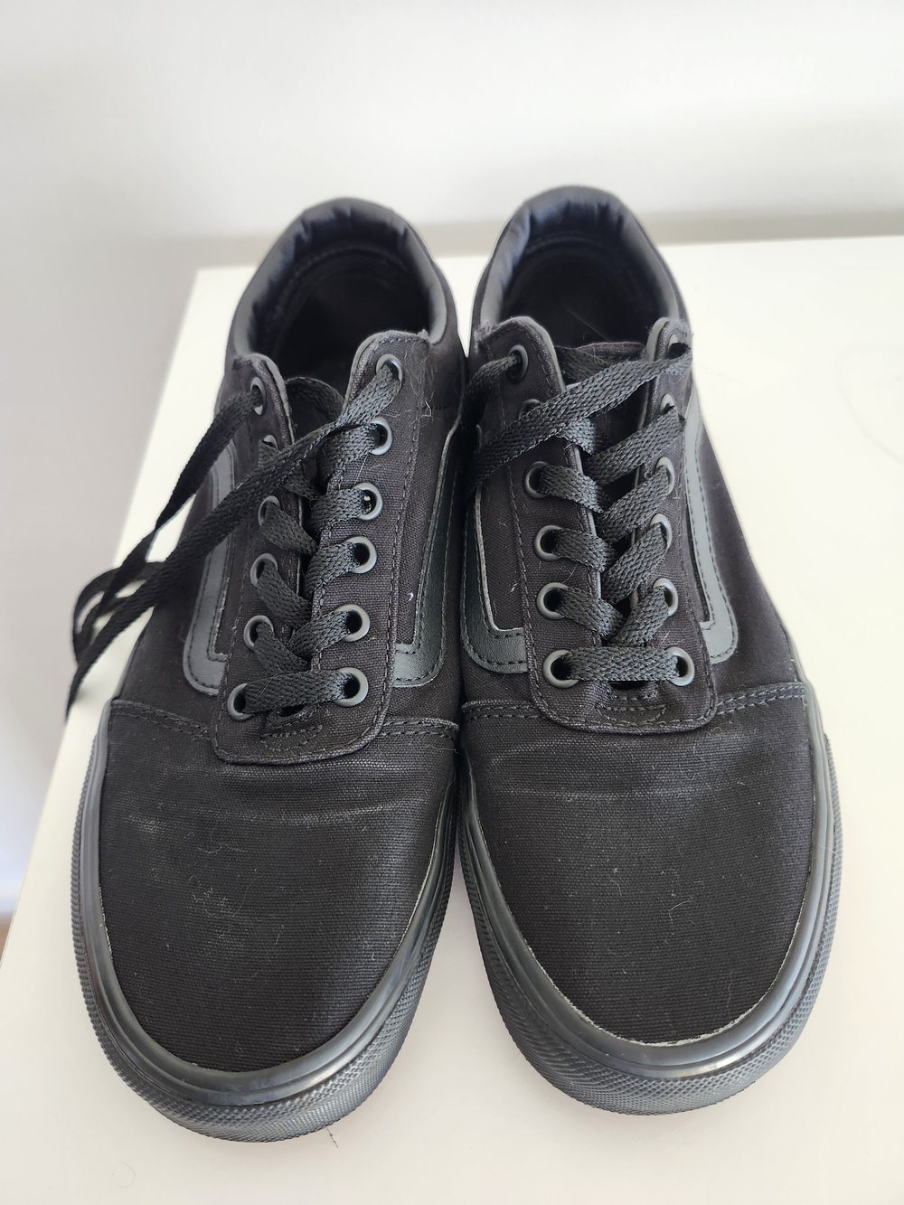 Vans Black Canvas Low-Top Sneakers